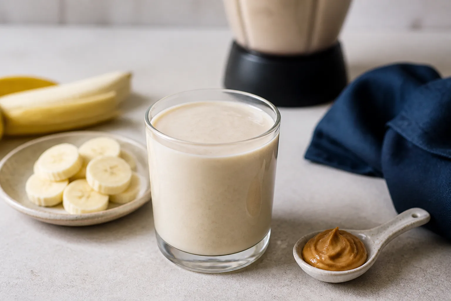 Creamy Banana Peanut Butter Yogurt Smoothie