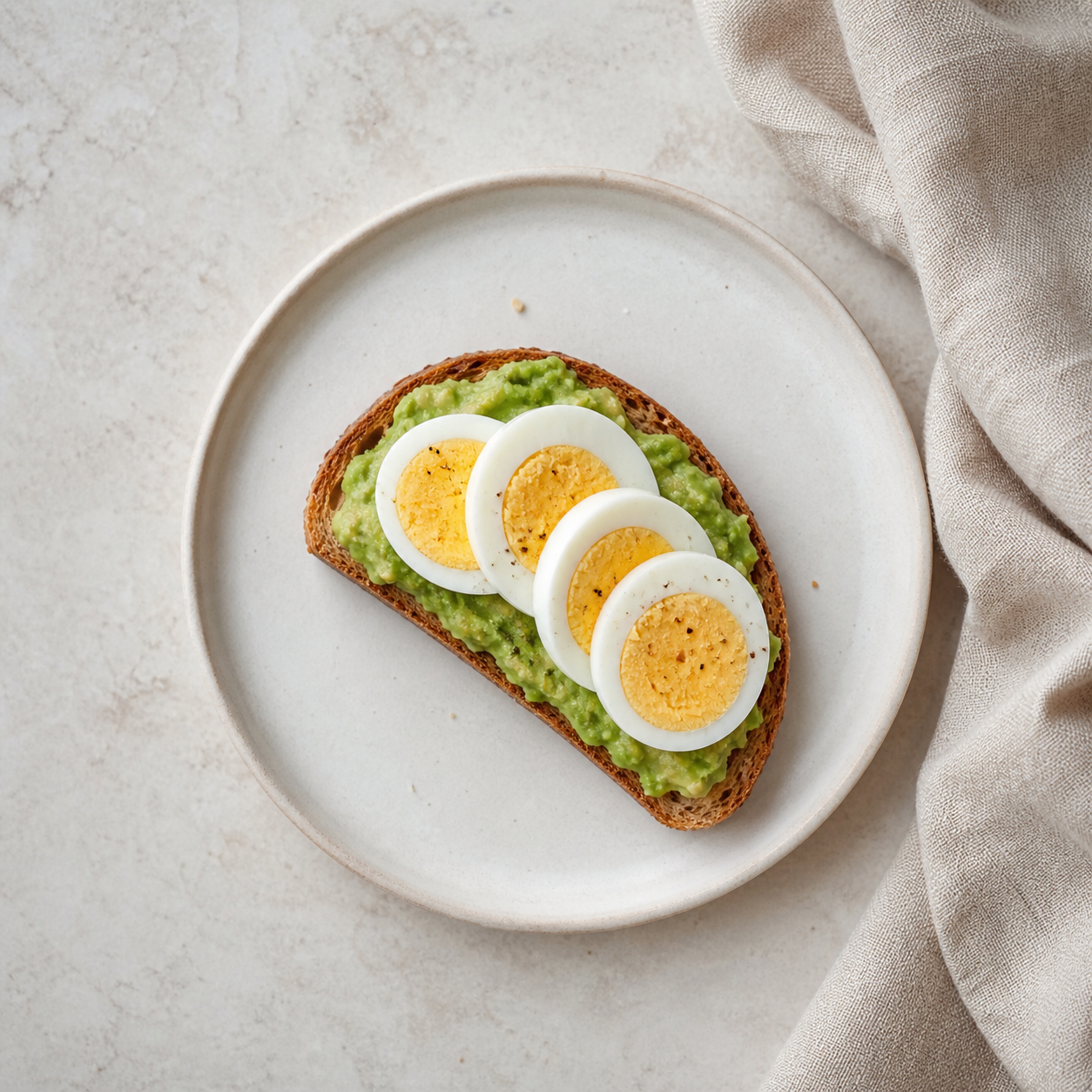 Egg and Avocado Half-Toast