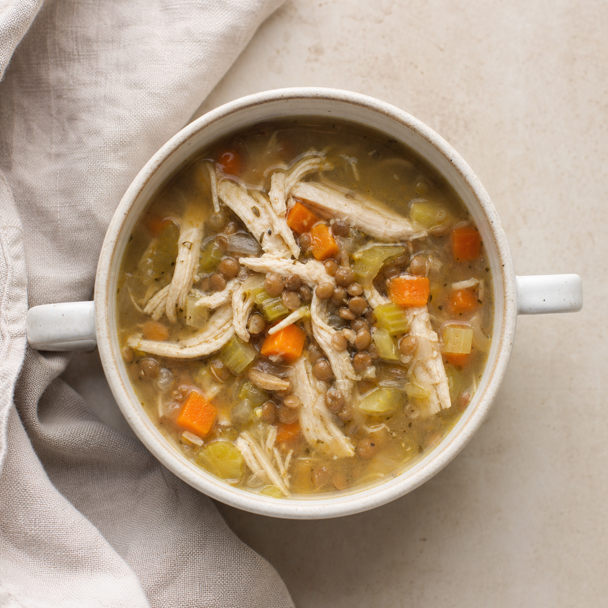 Freezer-Friendly Chicken and Lentil Soup Cups