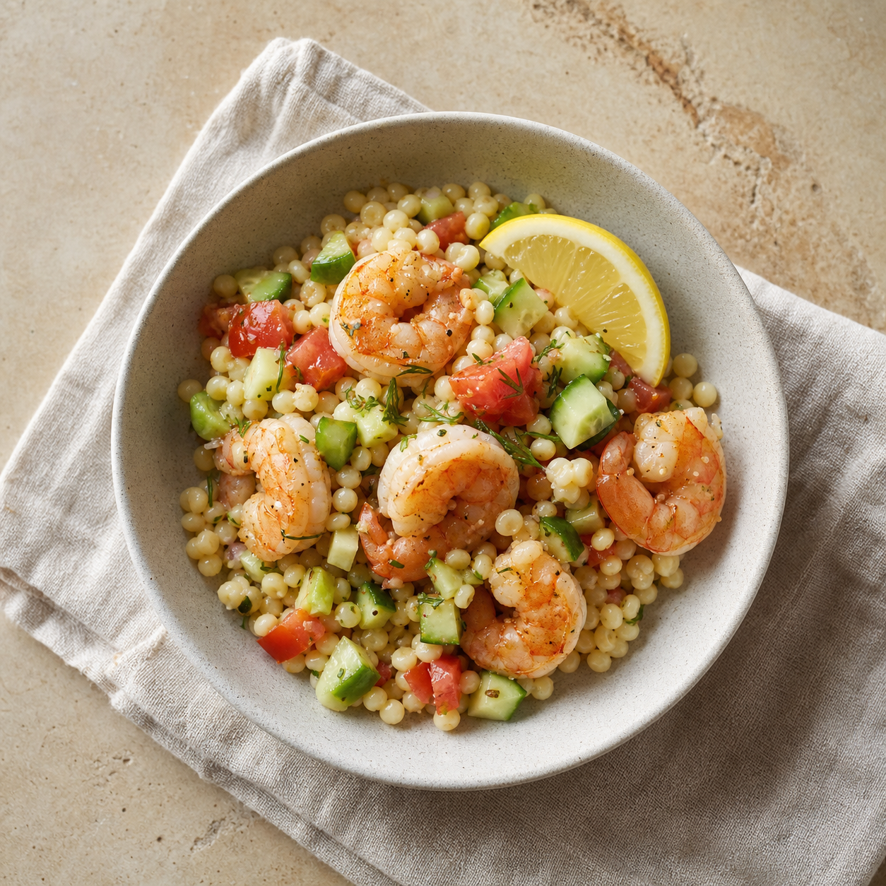 Quick Lemon Shrimp Couscous for a GLP-1 Dinner