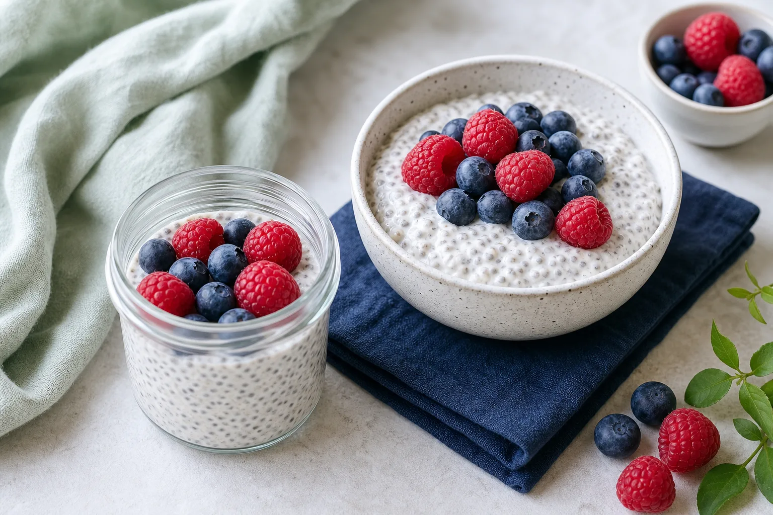 GLP-1 Meal-Prep Berry Chia Skyr Pudding